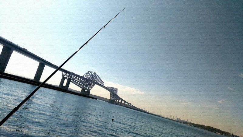 若洲海浜公園で釣りのち焚き火！釣り場やキャンプサイトの様子