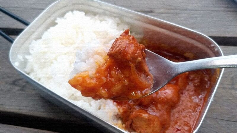 トランギア「メスティン」固形燃料1つで炊飯+缶詰の簡単ランチ！