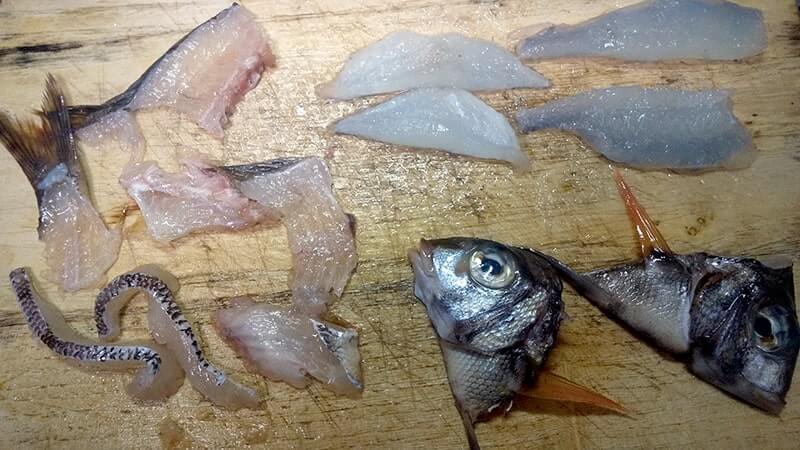 メイチダイの鯛飯・潮汁とイサキの塩焼き定食｜釣った魚で釣り飯