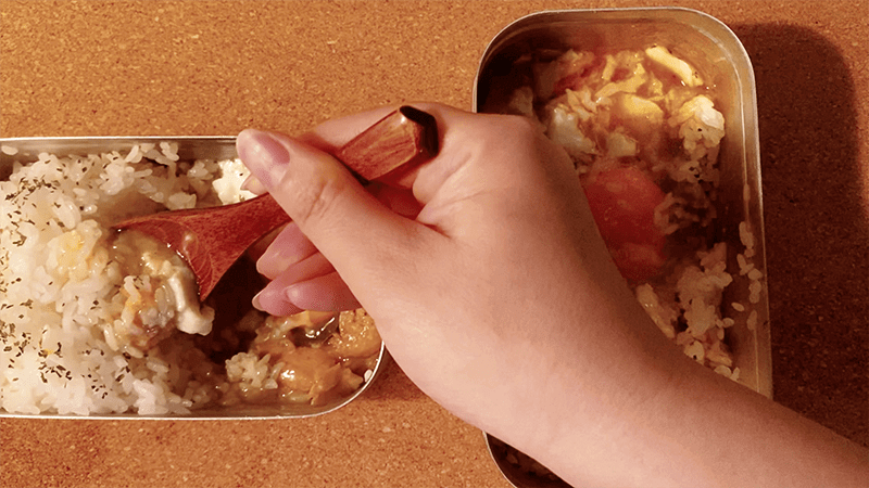 メスティン「いなばの缶詰カレーライス」でランチ｜家でキャンプごはん