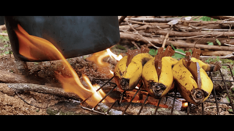 自宅で簡易井戸水検査してからの焚き火！焚火珈琲と焼きチョコバナナ