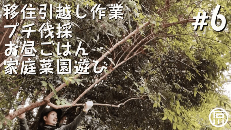 移住引越し作業｜プチ伐採｜お昼ごはん｜家庭菜園遊び｜ほんのり田舎暮らし
