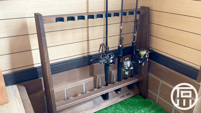 WOOD WORKSの木製ロッドスタンドがオシャレ＆便利でコスパ◎