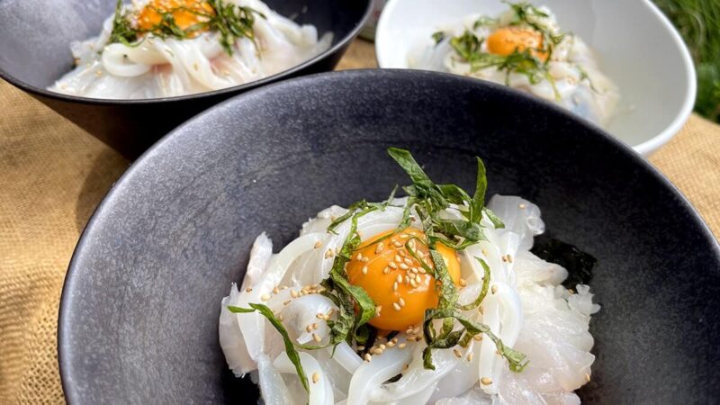 コウイカを釣って料理！刺身・イカ墨バター焼き・手毬寿司