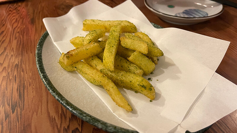 明日葉クレイジーソルトで味わうポテトフライ