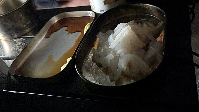 晩酌用に残しておいたケンサキイカのイカ刺し