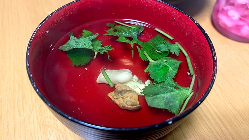 天然ウナギの肝を使って作った肝吸い