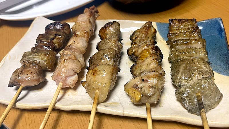 夏の庭ごはんで一緒に焼いた焼き鳥