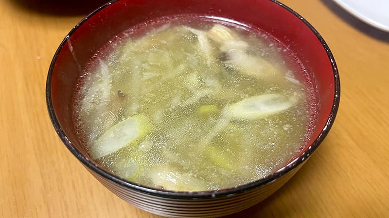 チヌのあらから作ったあら汁