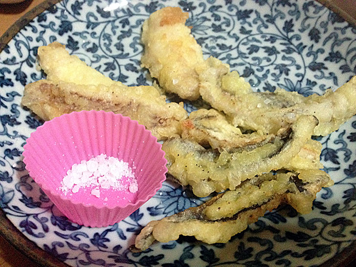 絶品！ギンポの天ぷら！メバル・カサゴ・ベラの刺身と共に食す